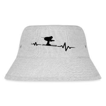 Abfahrt Skifahrer Pistenflitzer - Stanley/Stella recycelter Bucket Hat - Grau meliert - Vorne