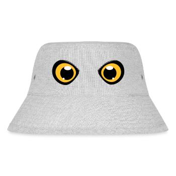 two shining eyes of an owl - Stanley/Stella Recycled Bucket Hat - heather grey - Front