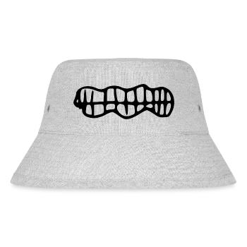 Mouth with teeth - Stanley/Stella Recycled Bucket Hat - heather grey - Front