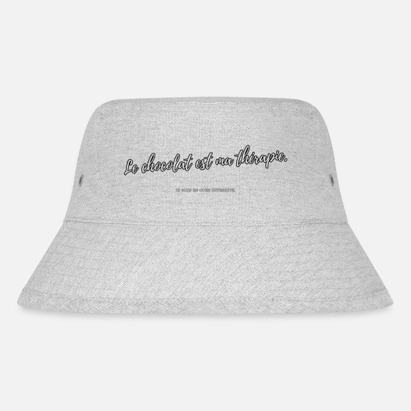 Chocolate Therapy - Stanley/Stella Recycled Bucket Hat - heather grey