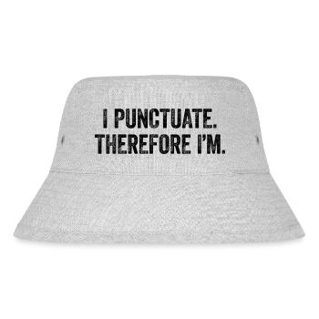 Sarkasmus für Grammatik-Fans - Stanley/Stella recycelter Bucket Hat - Grau meliert - Vorne