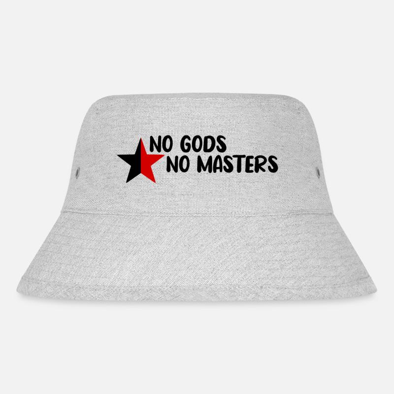 No Gods No Masters - Stanley/Stella Recycled Bucket Hat - heather grey