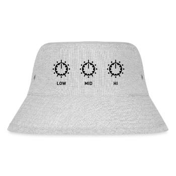 Potis DJ Mischpult Potentiometer auflegen Club - Stanley/Stella recycelter Bucket Hat - Grau meliert - Vorne
