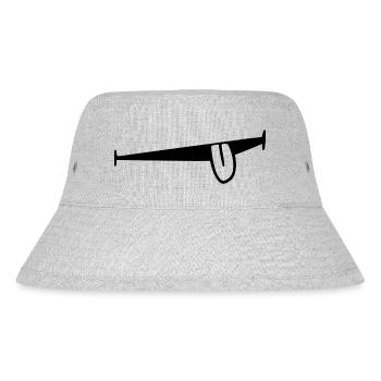 Mund mit rausgestreckter Zunge. Frech - Stanley/Stella recycelter Bucket Hat - Grau meliert - Vorne