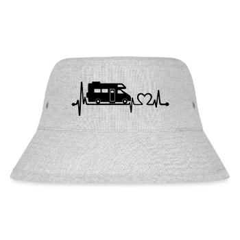 Heartbeat Camping - Stanley/Stella recycelter Bucket Hat - Grau meliert - Vorne