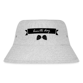 Bier Wein Whiskey Schnaps Alkohol - Stanley/Stella recycelter Bucket Hat - Grau meliert - Vorne