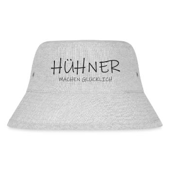 Hühner machen glücklich - Stanley/Stella recycelter Bucket Hat - Grau meliert - Vorne