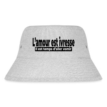 L'amour est ivresse il est temps d'aller vomir - Bob recyclé Stanley/Stella - gris chiné - Devant