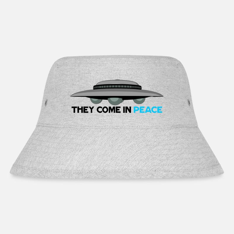 UFO - Sie kommen in Frieden - Stanley/Stella recycelter Bucket Hat - Grau meliert