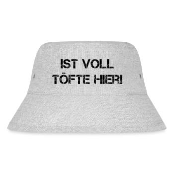 ist voll töfte hier - Stanley/Stella recycelter Bucket Hat - Grau meliert - Vorne