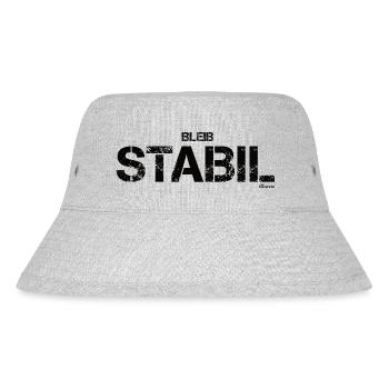 Bleib stabil (schwarz) - Stanley/Stella recycelter Bucket Hat - Grau meliert - Vorne