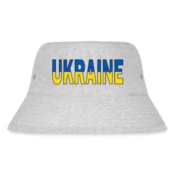Ukraine in national colours - Stanley/Stella Recycled Bucket Hat - heather grey - Front