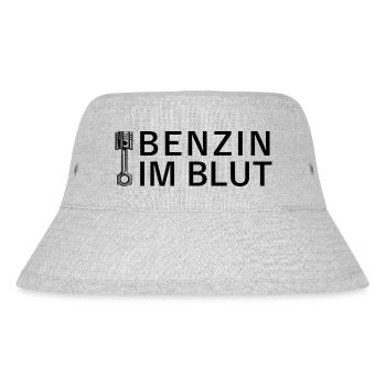Benzin im Blut - Motorrad, Auto, Motorisiert - Stanley/Stella recycelter Bucket Hat - Grau meliert - Vorne