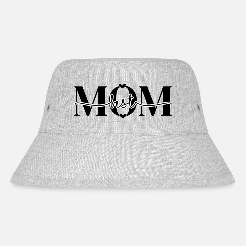 Best Mom 2 black - Stanley/Stella Recycled Bucket Hat - heather grey