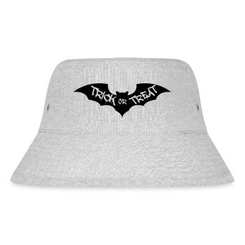 Fledermaus Trick or Treat - Stanley/Stella recycelter Bucket Hat - Grau meliert - Vorne