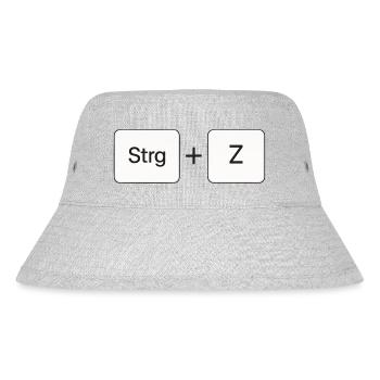 Strg + Z - Stanley/Stella recycelter Bucket Hat - Grau meliert - Vorne