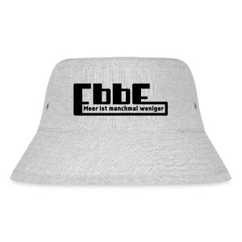 Ebbe - Meer ist manchmal weniger - Stanley/Stella recycelter Bucket Hat - Grau meliert - Vorne