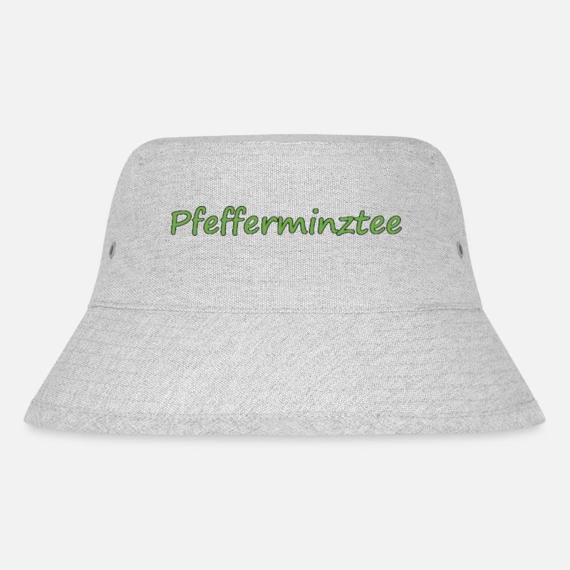 Pfefferminztee - Stanley/Stella recycelter Bucket Hat - Grau meliert