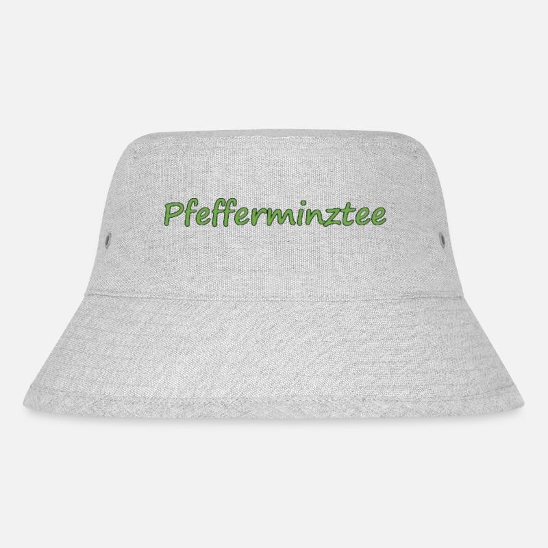 Pfefferminztee - Stanley/Stella recycelter Bucket Hat - Grau meliert