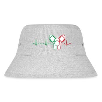 Moto Guzzi Heartbeat Italia - Stanley/Stella recycelter Bucket Hat - Grau meliert - Vorne