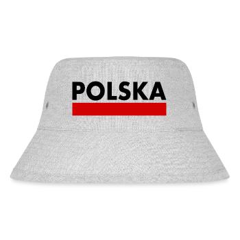 POLEN POLNISCHE FLAGGE - Stanley/Stella recycelter Bucket Hat - Grau meliert - Vorne