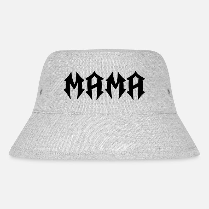 Mama - Stanley/Stella recycelter Bucket Hat - Grau meliert
