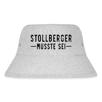 Stollberger Erzgebirge musste sei - Stanley/Stella recycelter Bucket Hat - Grau meliert - Vorne