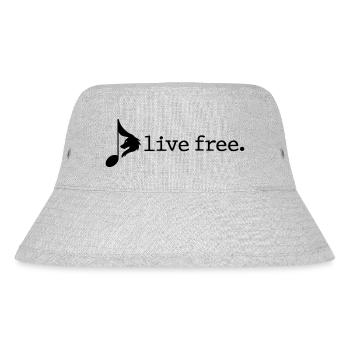 Live freies Logo - Stanley/Stella recycelter Bucket Hat - Grau meliert - Vorne