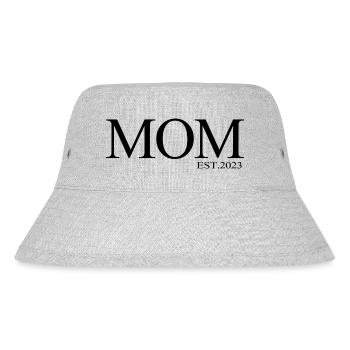MOM EST 2023 Mama Mutter Familie - Stanley/Stella recycelter Bucket Hat - Grau meliert - Vorne