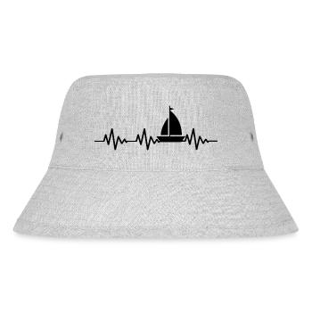 Segeln Herzschlag Segeln Geschenkidee Segeln - Stanley/Stella recycelter Bucket Hat - Grau meliert - Vorne