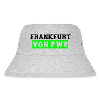 FRANKFURT VEGAN POWER - Stanley/Stella recycelter Bucket Hat - Grau meliert - Vorne