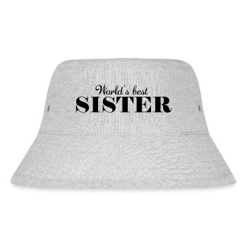 the best sister in the world - Stanley/Stella Recycled Bucket Hat - heather grey - Front
