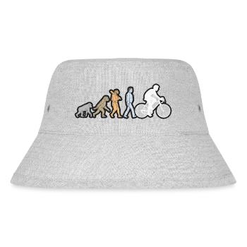 Evolution Bike White Grunge - Stanley/Stella recycelter Bucket Hat - Grau meliert - Vorne