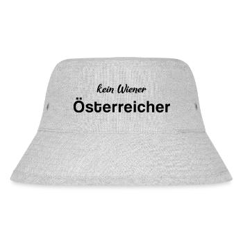 Österreicher kein Wiener Österreicher - Stanley/Stella recycelter Bucket Hat - Grau meliert - Vorne