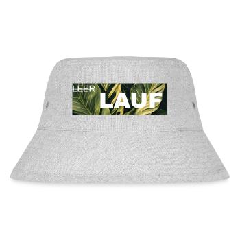 Lauf Grünes Blattdesign - Stanley/Stella recycelter Bucket Hat - Grau meliert - Vorne
