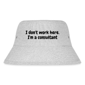 Ich arbeite hier nicht. Ich bin Berater - Stanley/Stella recycelter Bucket Hat - Grau meliert - Vorne