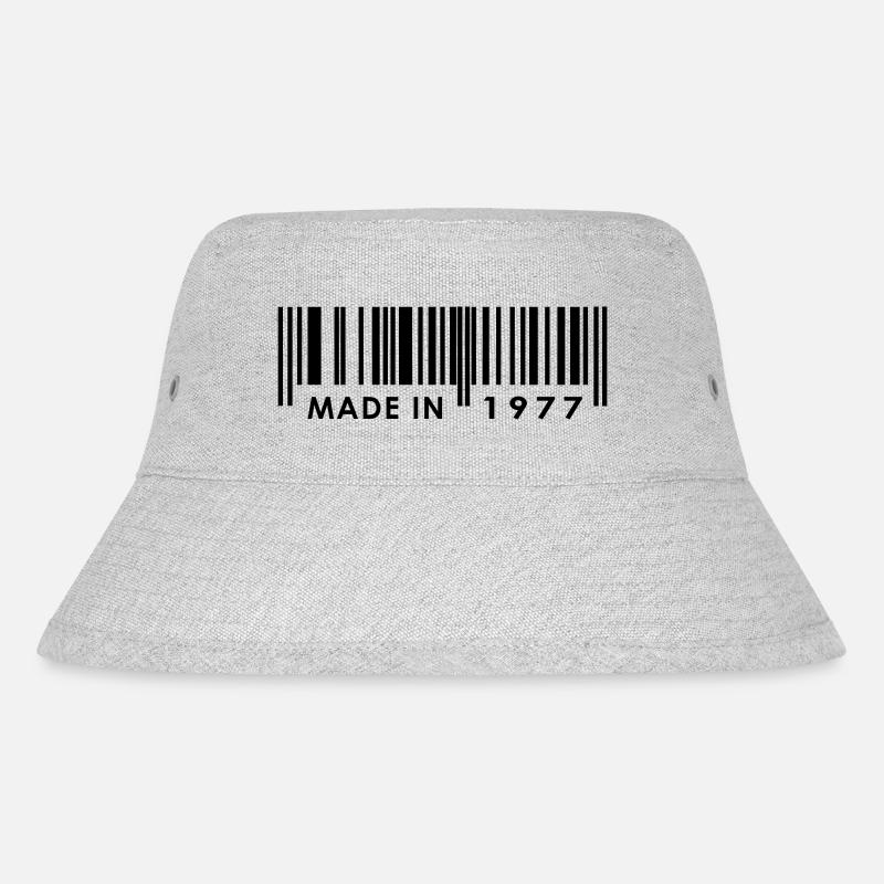 Geburtstag 1977 - Stanley/Stella recycelter Bucket Hat - Grau meliert