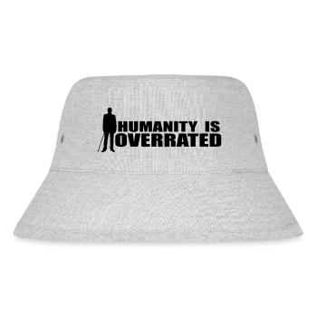 Dr. House Hummanity is overrated Hoodie white, - Stanley/Stella recycelter Bucket Hat - Grau meliert - Vorne