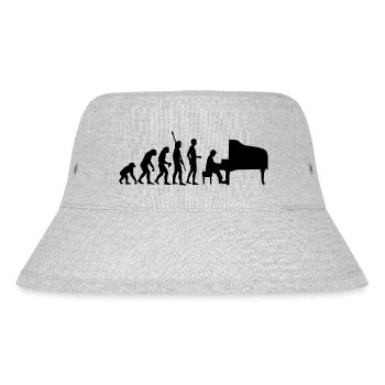 evolution_pianist - Stanley/Stella Recycled Bucket Hat - heather grey - Front