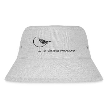 der frühe vogel kann mich mal möwe schlafen schlaf - Stanley/Stella recycelter Bucket Hat - Grau meliert - Vorne