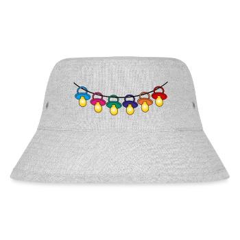 farbige Schnuller auf der Leine - Stanley/Stella recycelter Bucket Hat - Grau meliert - Vorne