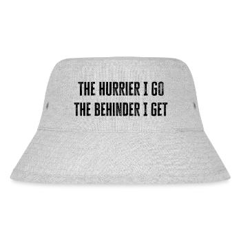 Je eiliger ich gehe, desto mehr Rückstand bekomme ich - cooles Geschenk - Stanley/Stella recycelter Bucket Hat - Grau meliert - Vorne