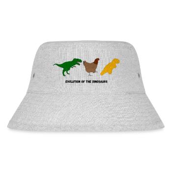 Evolution of the Dinosaurs - Stanley/Stella recycelter Bucket Hat - Grau meliert - Vorne
