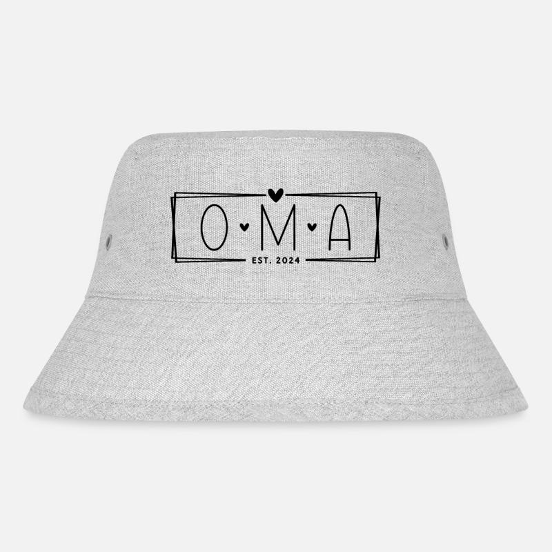 Oma Est. 2024 - Stanley/Stella recycelter Bucket Hat - Grau meliert