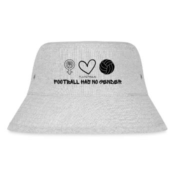 football has no gender - Stanley/Stella recycelter Bucket Hat - Grau meliert - Vorne