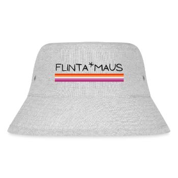 Flinta*Maus Logo lesbian flag - Stanley/Stella recycelter Bucket Hat - Grau meliert - Vorne