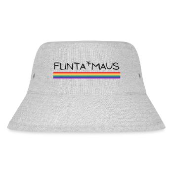 Flinta*Maus Logo Rainbow flag - Stanley/Stella recycelter Bucket Hat - Grau meliert - Vorne