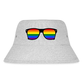 glasses rainbow - Stanley/Stella recycelter Bucket Hat - Grau meliert - Vorne