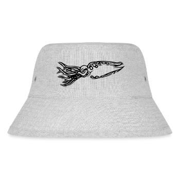 Tintenfisch - Stanley/Stella recycelter Bucket Hat - Grau meliert - Vorne