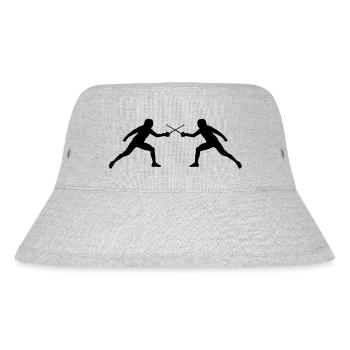 fechten_battle_fa1 - Stanley/Stella Recycled Bucket Hat - heather grey - Front